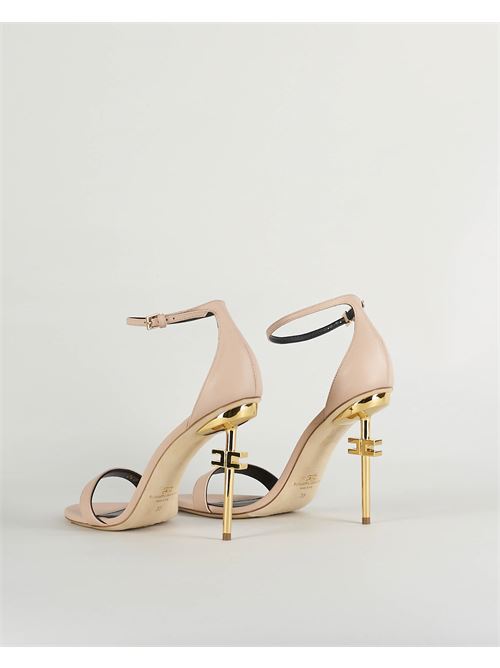 Leather sandals with logo heel Elisabetta Franchi ELISABETTA FRANCHI |  | SA23B41E2181